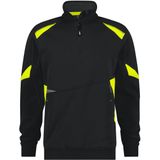 Dassy Aratu Sweater Zwart/Fluogeel maat XS