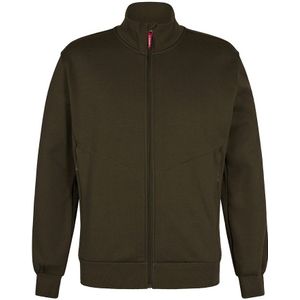 F. Engel 8024 Sweatshirt With Collar Forest Green