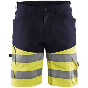 Blåkläder 1541-1811 Short met stretch High Vis Marine/High Vis Geel maat C52