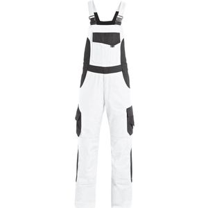 FHB Eckhard Tuinbroek Twill Wit-Antraciet maat 42