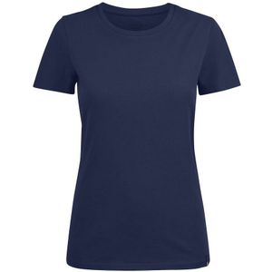 Harvest American U-Neck Dames T-Shirt Marineblauw maat M