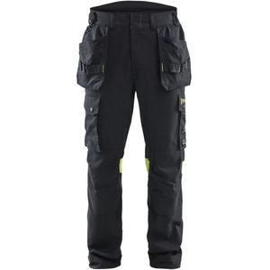 Blåkläder 1418-1512 Multinorm werkbroek inherent Zwart/High Vis Geel maat D92