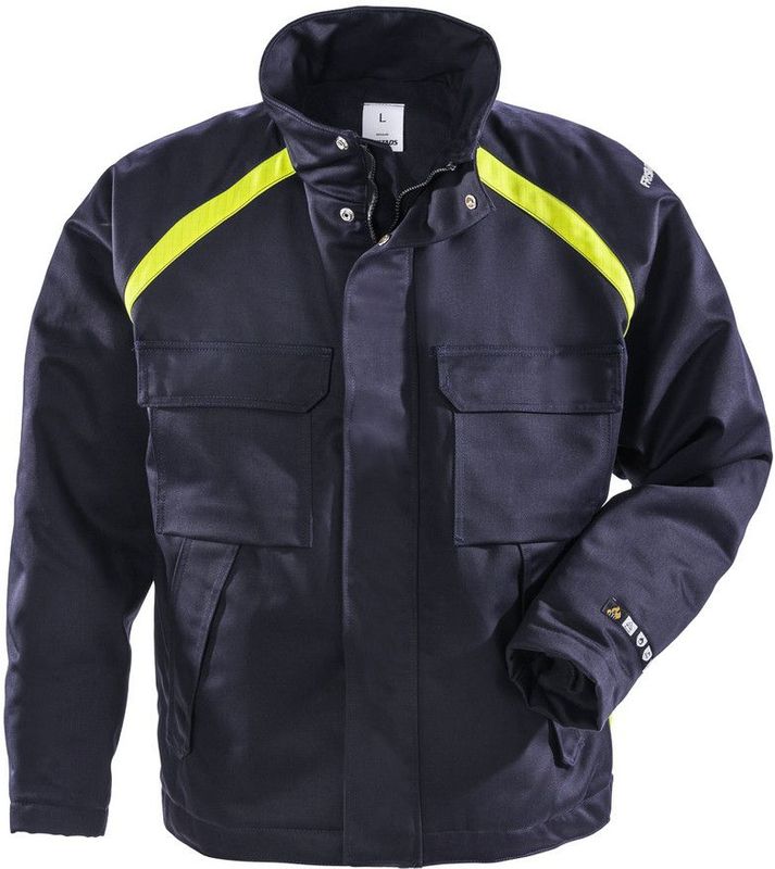 Winterjack - Vlamvertragend - Blauw - Katoen/Polyester - Gevoerd