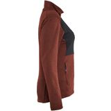 Blåkläder - 3549-2533 - Dames Sweatshirt met Rits - Gebrand Rood/Zwart