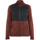 Blåkläder - 3549-2533 - Dames Sweatshirt met Rits - Gebrand Rood/Zwart