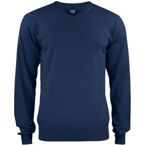 Cutter & Buck Everett V-Neck 2.0 Heren Donker Marineblauw