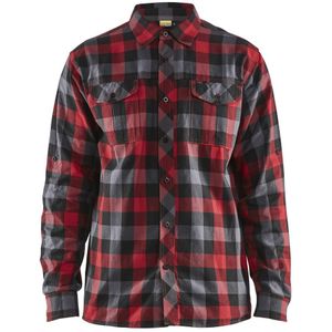 Blåkläder 3299-1152 Overhemd flanel Rood/Zwart maat L