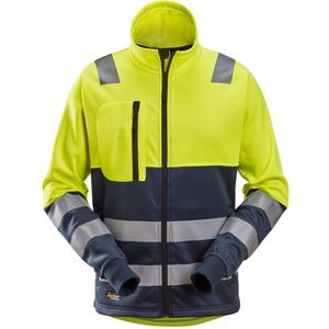 Snickers 8035 AllroundWork High-Vis Jack met rits Klasse 2 High-Vis Geel/Marineblauw maat XS
