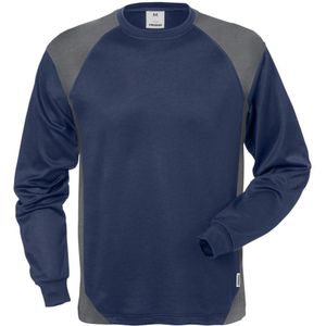Fristads T-shirt met lange mouwen 7071 THV Marineblauw/grijs