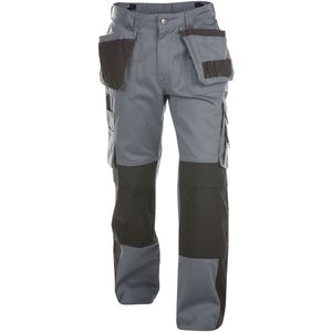 Dassy Seattle Tweekleurige holsterzakkenbroek met kniezakken Cementgrijs/Zwart 245gr maat 46