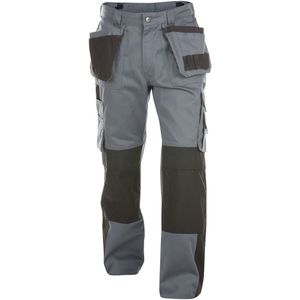 Dassy Seattle Tweekleurige holsterzakkenbroek met kniezakken Cementgrijs/Zwart 245gr