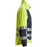 Snickers 1539 AllroundWork High-Vis Ongevoerd Jack met rits KL 2 High-Vis Geel/Marineblauw