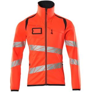 Mascot 19103-315 Fleecetrui met rits Hi-Vis Rood/Donkermarine