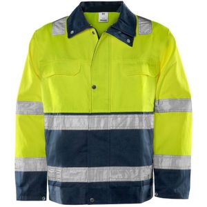 Fristads - Hi Vis Jack - Geel/Marineblauw - Klasse 3 - Werkjack