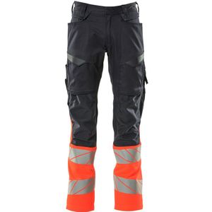 Mascot Accelerate Safe Broek met kniezakken 19679-236 - donkermarine/hi-vis rood