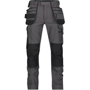 Dassy Matrix Stretch holsterzakkenbroek met kniezakken Antracietgrijs/Zwart