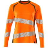Mascot 19091-771 Dames T-shirt lange mouwen Hi-Vis Oranje/Mosgroen maat 2XL