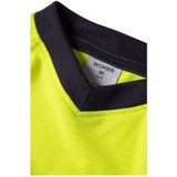 Fristads Flamestat Hi Vis Dames T-Shirt Met Lange Mouwen Klasse 1 7108 Tfl Hi-Vis geel/marineblauw maat S