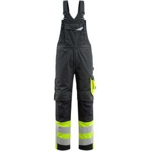 Mascot 15669-860 Amerikaanse overall met kniezakken Zwart/Hi-Vis Geel maat 76C48