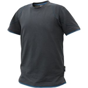 Dassy Kinetic T-shirt Antracietgrijs/Azuurblauw