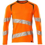 Mascot - 19091-771 - Dames T-shirt - Hi-Vis Oranje/Mosgroen - Lange Mouwen