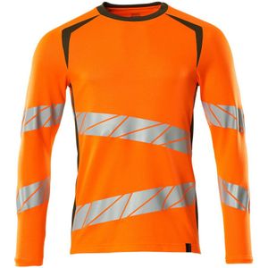 Mascot - 19091-771 - Dames T-shirt - Hi-Vis Oranje/Mosgroen - Lange Mouwen