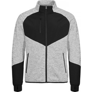 Clique - Fleece Jacket Haines - Gebreid Fleecejack - Met Softshell - Zwart