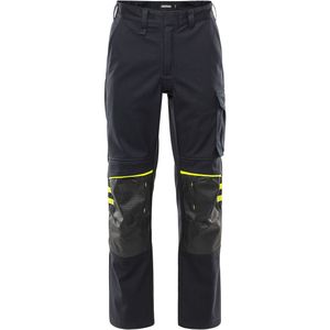 Fristads Flamestat stretchbroek 2180 FSS Donker Marineblauw/Hi-Vis Geel maat D92