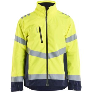 Blåkläder 4760-1977 High Vis Shell Jack High Vis Geel/Marineblauw maat 4XL