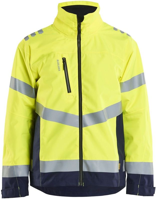 Blåkläder 4760-1977 High Vis Shell Jack High Vis Geel/Marineblauw maat 4XL