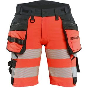 Blåkläder 7020-1648 Dames High Vis short 4-weg stretch High Vis Rood/Zwart maat C34