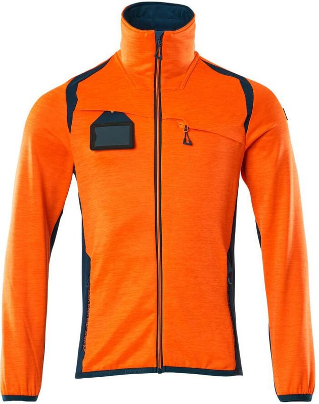 Mascot 19403-316 Fleecetrui met rits Hi-Vis Oranje/Donkerpetrol maat M