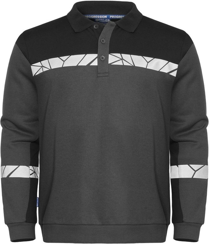 Projob 7100 Polosweater Heren Grijs/Zwart maat 4XL