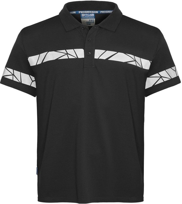 Projob 7003 Polo Heren Zwart/Zwart maat 4XL