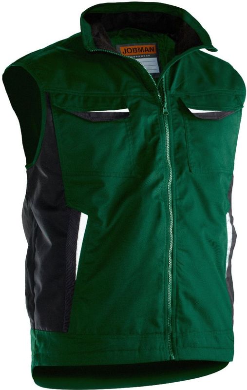 Jobman 7517 - Service Vest Lined - Bosgroen - Gevoerde Bodywarmer