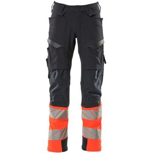 Mascot Accelerate Safe Broek met kniezakken 19179-511 - donkermarine/hi-vis rood