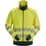 Snickers 2868 ProtecWork Arc Full Zip Sweater Hoge Zichtbaarheid Klasse 3 High-Vis Geel/Marineblauw maat XS