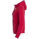 Clique Basic hoody full zip Dames Rood