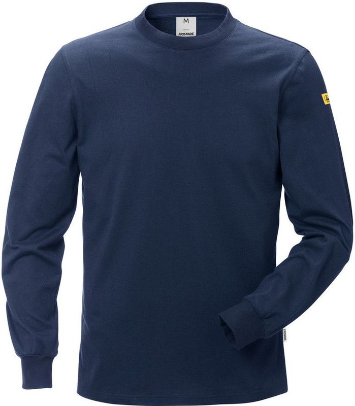 Fristads ESD T-shirt lange mouwen 7082 XTM Donker marineblauw maat S
