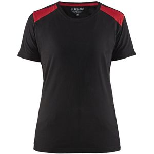 Blåkläder 3479-1042 Dames T-shirt Zwart/Rood