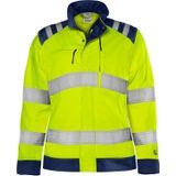 Fristads High vis Green jack dames klasse 3 4068 GPLU Hi-Vis Geel/Marineblauw