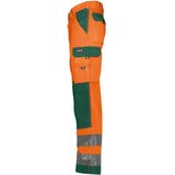 Dassy - Buffalo - Hogezichtbaarheidsbroek - Fluo-Oranje/Flessengroen - 245gr