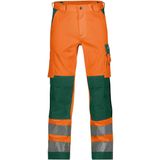 Dassy - Buffalo - Hogezichtbaarheidsbroek - Fluo-Oranje/Flessengroen - 245gr