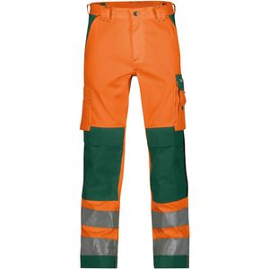 Dassy - Buffalo - Hogezichtbaarheidsbroek - Fluo-Oranje/Flessengroen - 245gr
