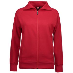 Pro Wear ID 0624 Ladies Cardigan Sweatshirt Red Size M