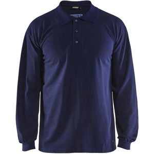 Blåkläder 3374-1741 Vlamvertragende Polo Piqué lange mouwe Marineblauw maat 4XL