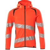 Mascot 19284-781 Capuchontrui met rits Hi-Vis Rood/Donkerantraciet