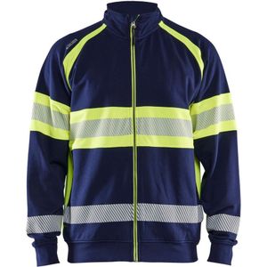 Blåkläder 3551-1158 Sweater High vis Marine/High Vis Geel maat XS