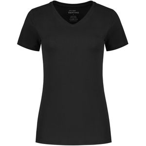 Santino Jazz Ladies V-neck T-shirt Black