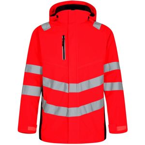 F. Engel 1145-930 Safety Parka Shell Jacket Red/Black maat 6XL